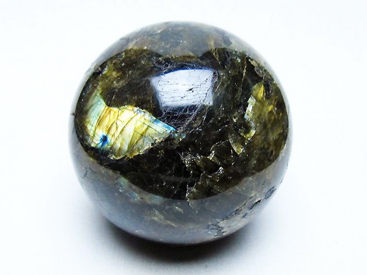 ラブラドライト 丸玉 74mm [t571-5264] 1枚目