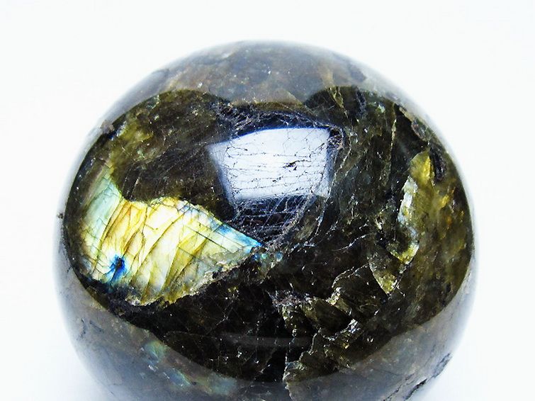 ラブラドライト 丸玉 74mm [t571-5264] 2枚目