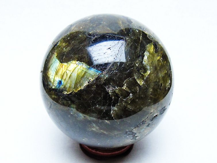 ラブラドライト 丸玉 74mm [t571-5264] 3枚目