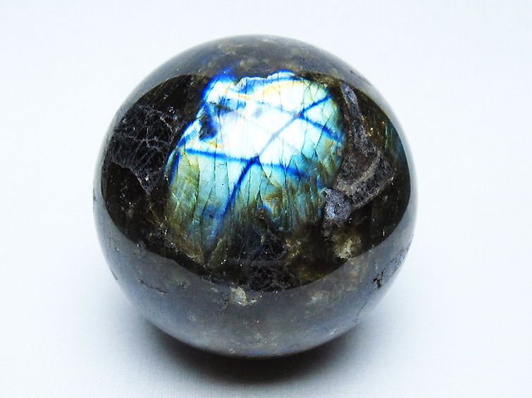ラブラドライト 丸玉 75mm [t571-5267] 1枚目