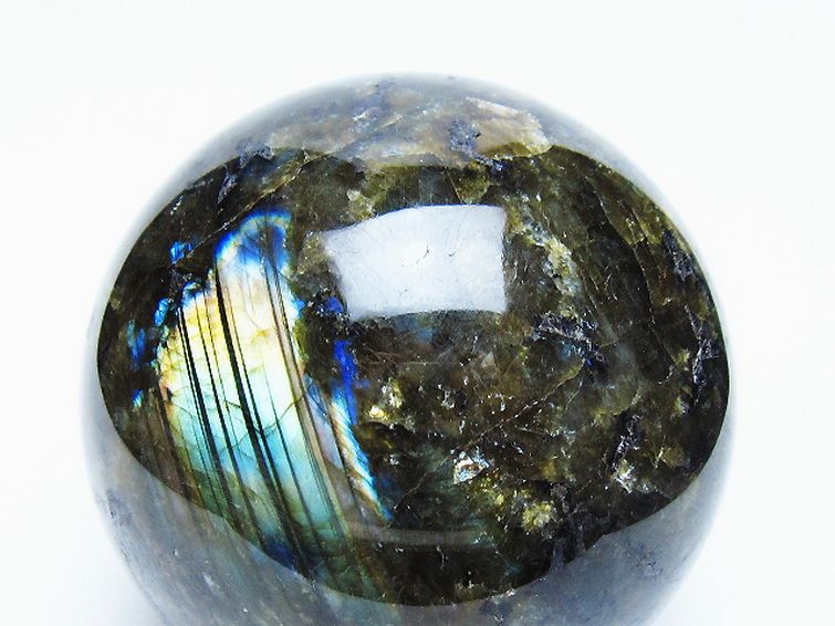 ラブラドライト 丸玉 75mm [t571-5269] 2枚目