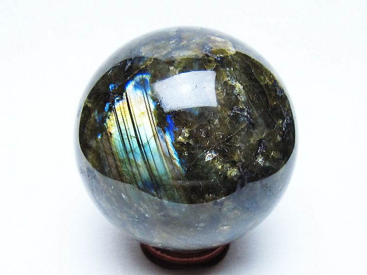 ラブラドライト 丸玉 75mm [t571-5269] 3枚目