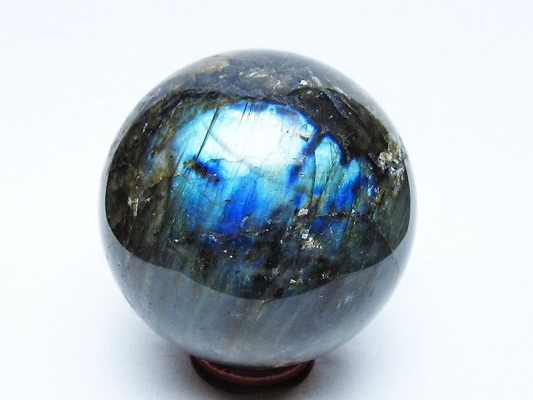 ラブラドライト 丸玉 77mm [t571-5273] 3枚目