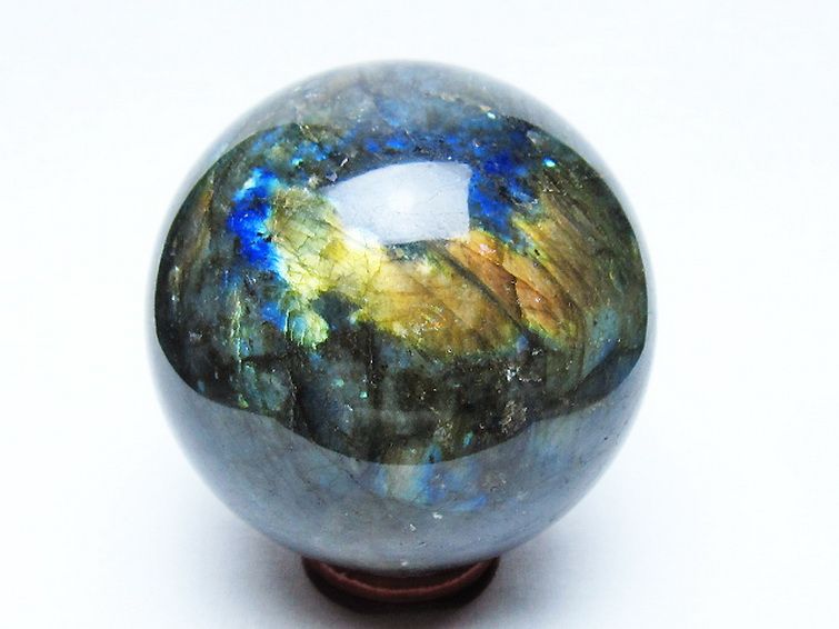 ラブラドライト 丸玉 79mm [t571-5276] 3枚目