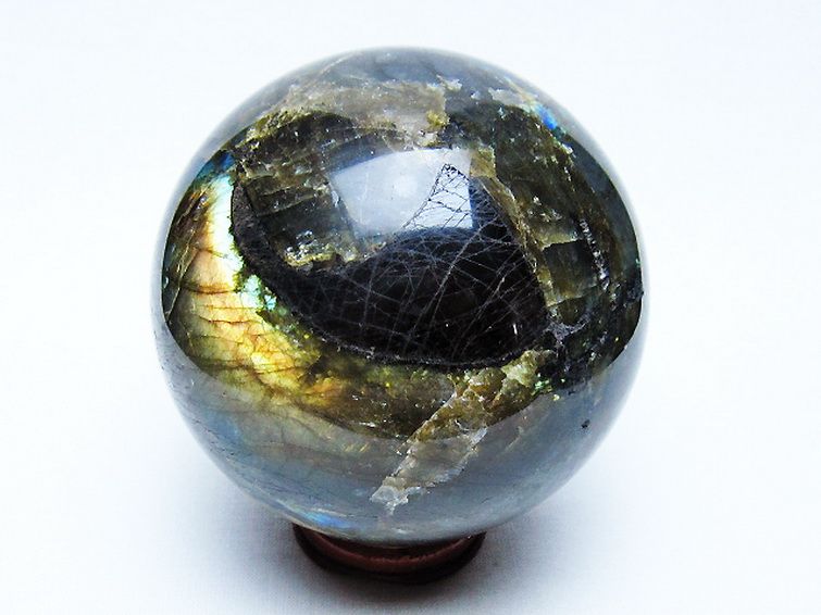 ラブラドライト 丸玉 79mm [t571-5280] 3枚目