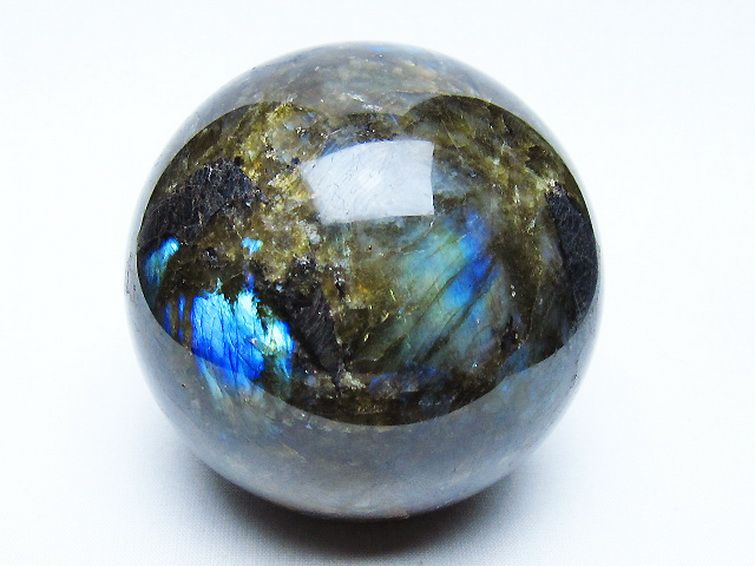 ラブラドライト 丸玉 80mm [t571-5282] 1枚目