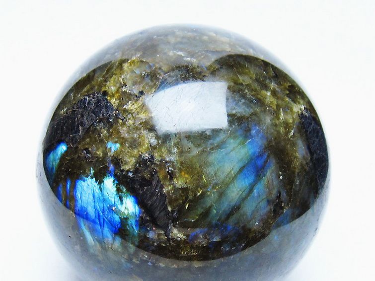 ラブラドライト 丸玉 80mm [t571-5282] 2枚目