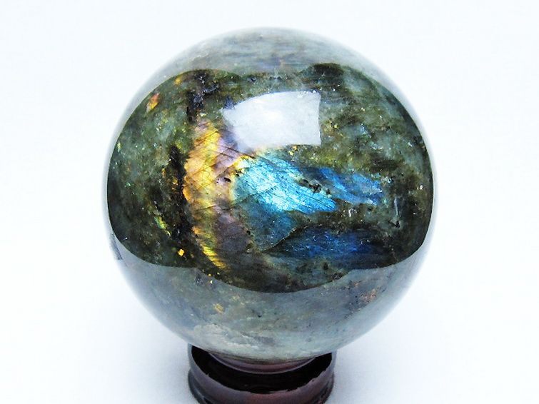 ラブラドライト 丸玉 87mm [t571-5289] 3枚目