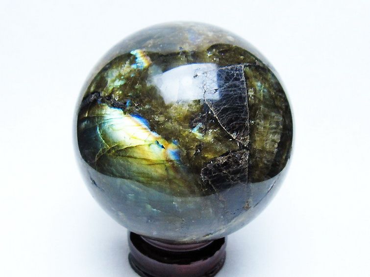 ラブラドライト 丸玉 87mm [t571-5292] 3枚目