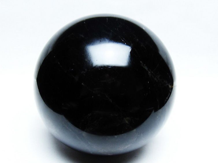 3.1Kg モリオン 純天然 黒水晶 丸玉 133mm [T572-10020] 1枚目