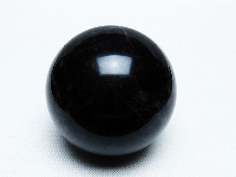 モリオン 純天然 黒水晶 丸玉 57mm [T572-10084] 1枚目