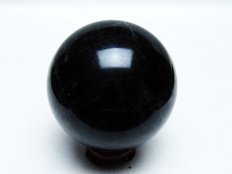 モリオン 純天然 黒水晶 丸玉 57mm [T572-10084] 3枚目