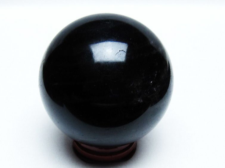 モリオン 純天然 黒水晶 丸玉 66mm [T572-10105] 3枚目