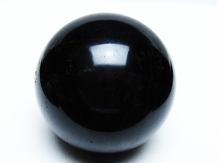 モリオン 純天然 黒水晶 丸玉 68mm [T572-10107] 1枚目