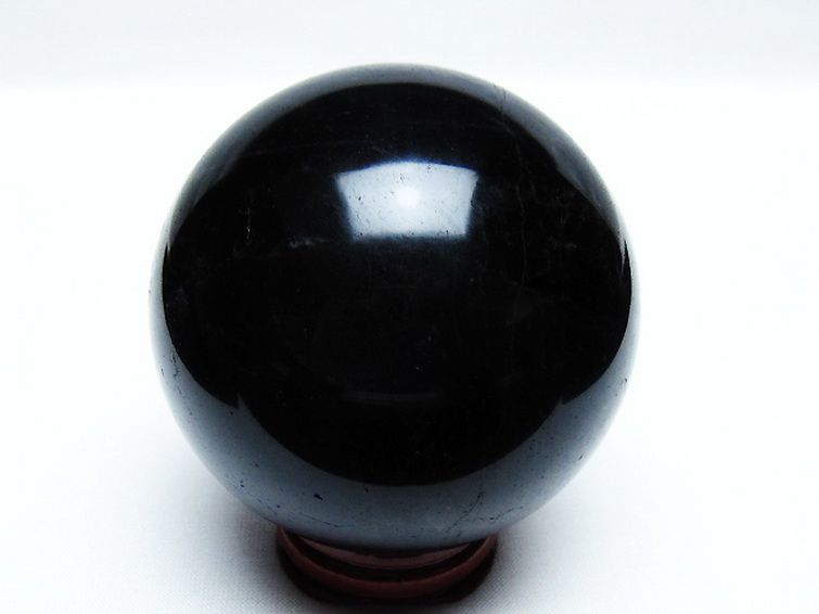 モリオン 純天然 黒水晶 丸玉 68mm [T572-10107] 3枚目