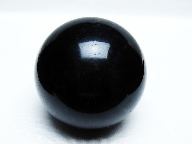 モリオン 純天然 黒水晶 丸玉 75mm [T572-10125] 1枚目