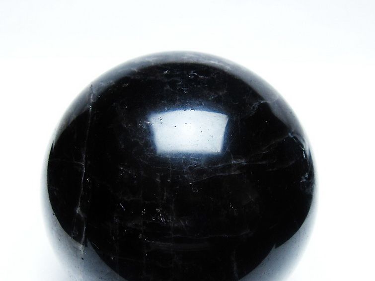 モリオン 純天然 黒水晶 丸玉 80mm [T572-10132] 2枚目