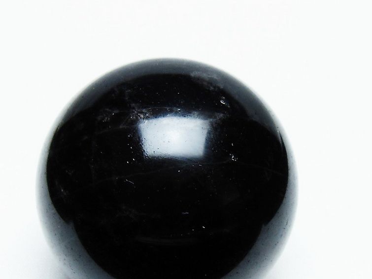 モリオン 純天然 黒水晶 丸玉 54mm [T572-10142] 2枚目