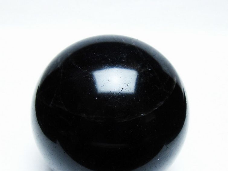モリオン 純天然 黒水晶 丸玉 74mm [T572-10154] 2枚目