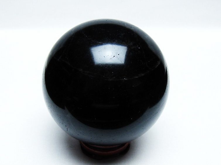モリオン 純天然 黒水晶 丸玉 74mm [T572-10154] 3枚目