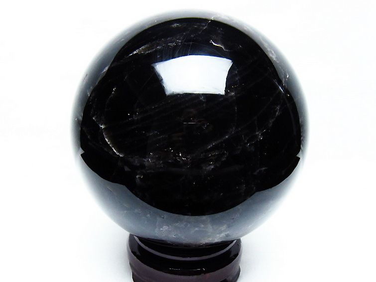 4Kg モリオン 純天然 黒水晶 丸玉 145mm [T572-10817] 3枚目