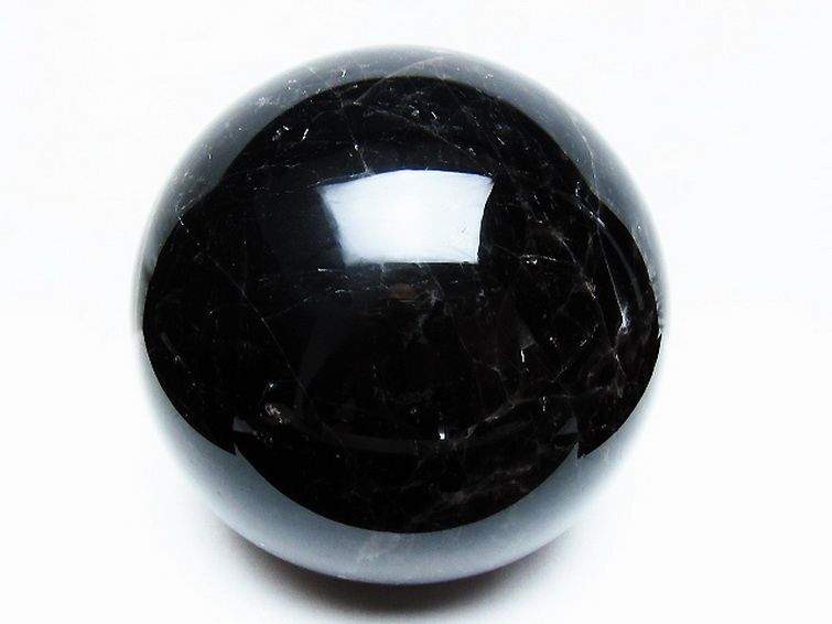 8.9Kg モリオン 純天然 黒水晶 丸玉 190mm [T572-10858] 1枚目