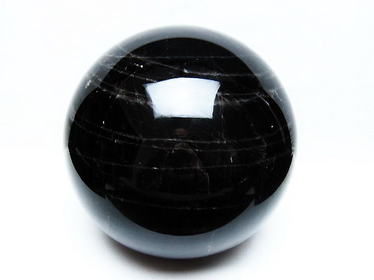 8.9Kg モリオン 純天然 黒水晶 丸玉 190mm [T572-10861] 1枚目