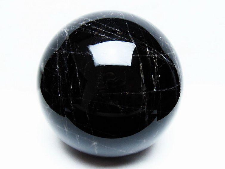 7.1Kg モリオン 純天然 黒水晶 丸玉 175mm [T572-10862] 1枚目