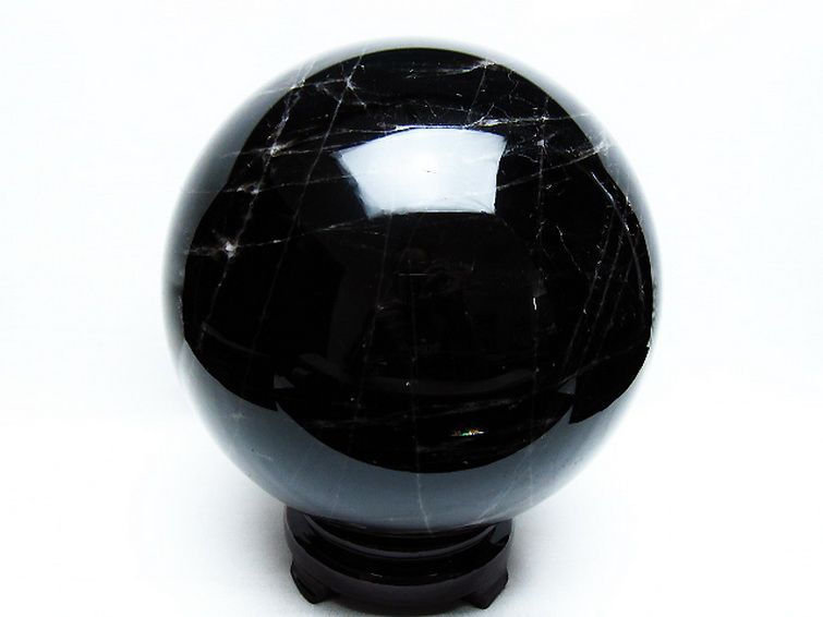 7.1Kg モリオン 純天然 黒水晶 丸玉 175mm [T572-10862] 3枚目