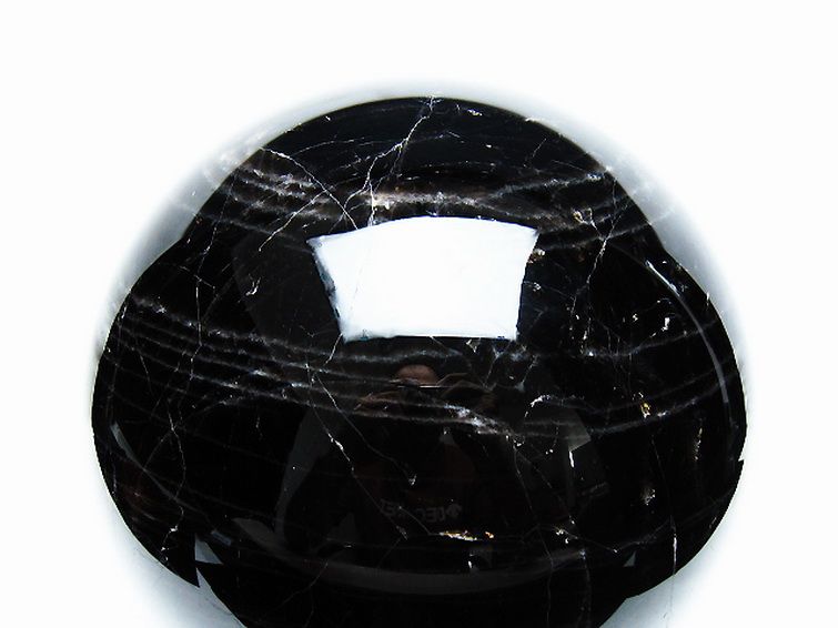 12.1Kg モリオン 純天然 黒水晶 丸玉 210mm [T572-10871] 2枚目