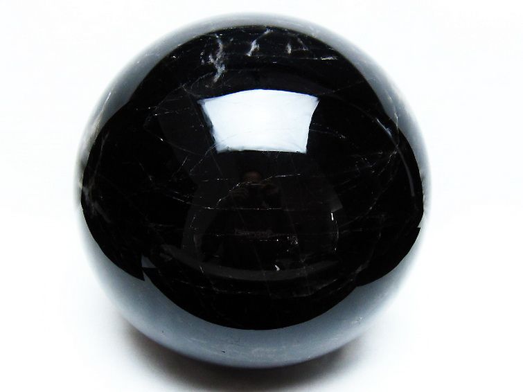 11.8Kg モリオン 純天然 黒水晶 丸玉 205mm [T572-10873] 1枚目