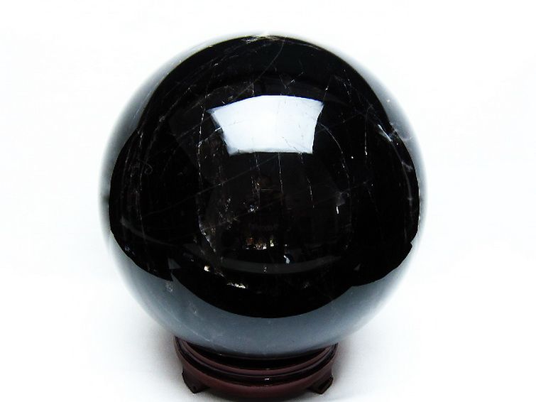 11.8Kg モリオン 純天然 黒水晶 丸玉 205mm [T572-10873] 3枚目