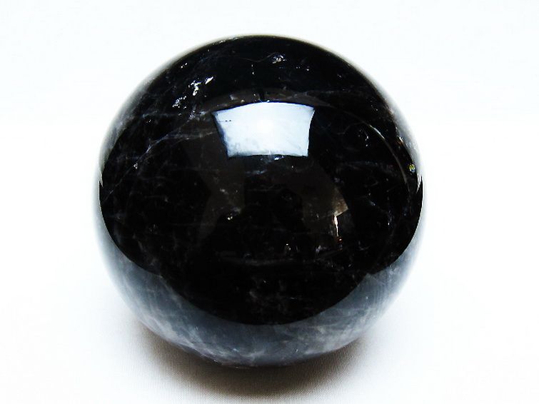 1.4Kg モリオン 純天然 黒水晶 丸玉 102mm [t572-11028] 1枚目