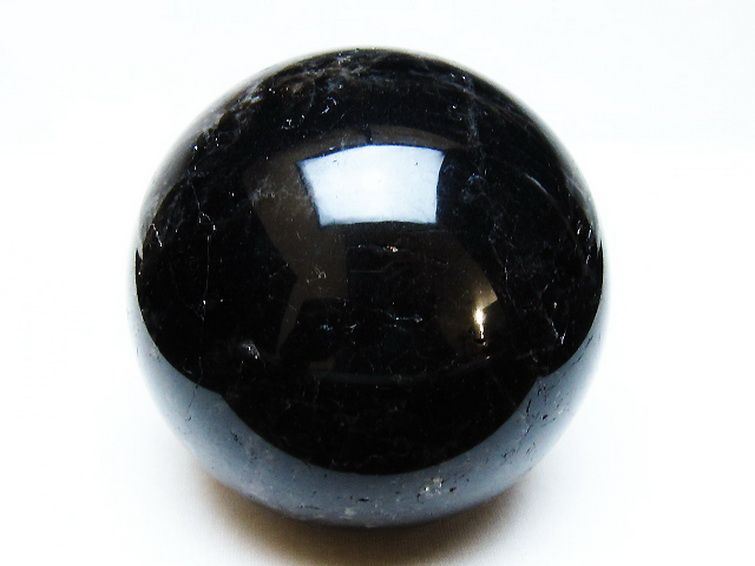 1.3Kg モリオン 純天然 黒水晶 丸玉 96mm [t572-11057] 1枚目