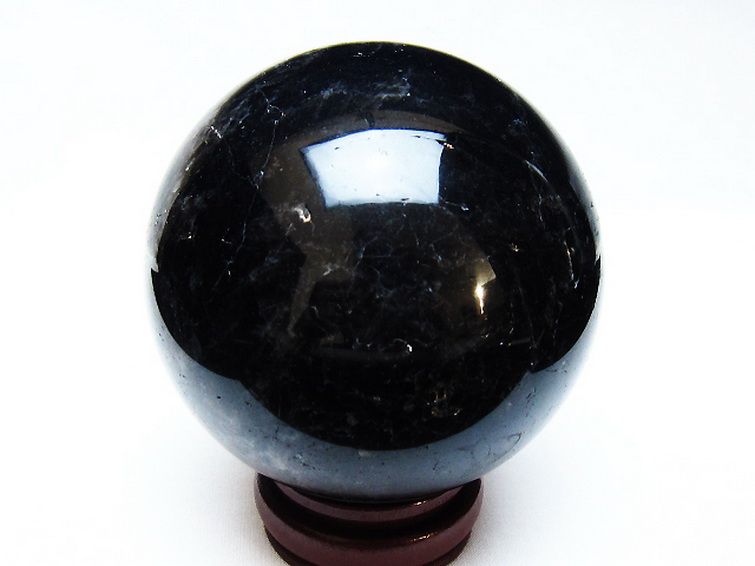 1.3Kg モリオン 純天然 黒水晶 丸玉 96mm [t572-11057] 3枚目