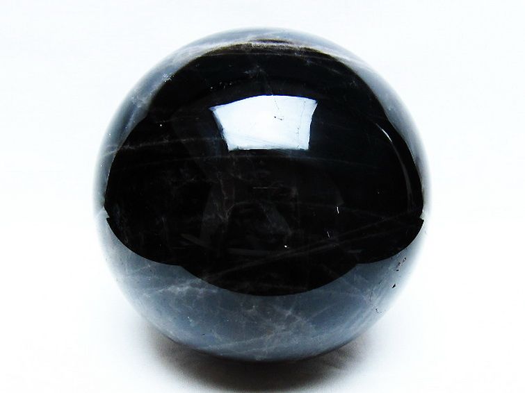 3.8Kg モリオン 純天然 黒水晶 丸玉 140mm [T572-11104] 1枚目