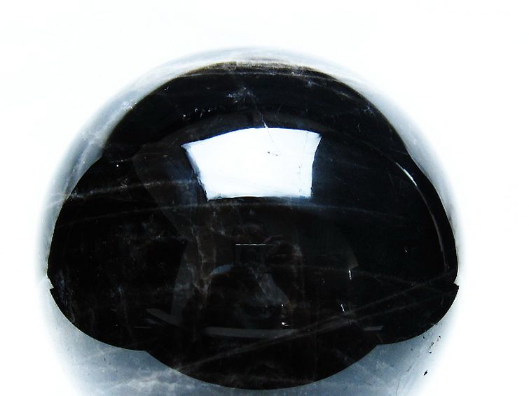 3.8Kg モリオン 純天然 黒水晶 丸玉 140mm [T572-11104] 2枚目