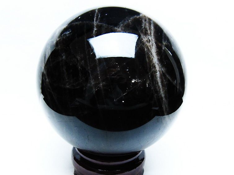 3.8Kg モリオン 純天然 黒水晶 丸玉 140mm [T572-11104] 3枚目
