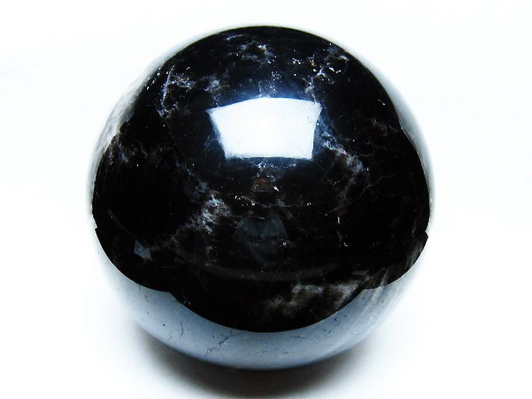 10.3Kg モリオン 純天然 黒水晶 丸玉 197mm [T572-11142] 1枚目