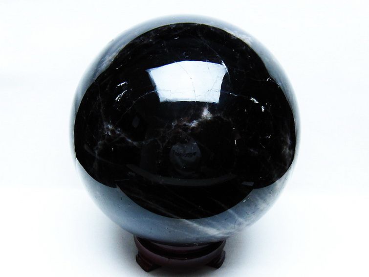 10.3Kg モリオン 純天然 黒水晶 丸玉 197mm [T572-11142] 3枚目