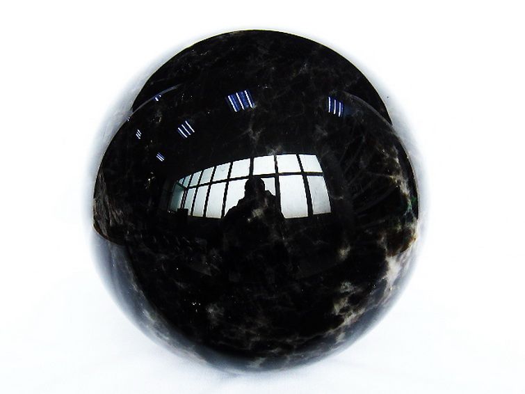 23.5Kg モリオン 純天然 黒水晶 丸玉 260mm 同梱不可 [t572-11154] 1枚目