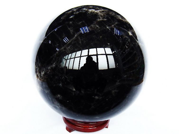 23.5Kg モリオン 純天然 黒水晶 丸玉 260mm 同梱不可 [t572-11154] 3枚目