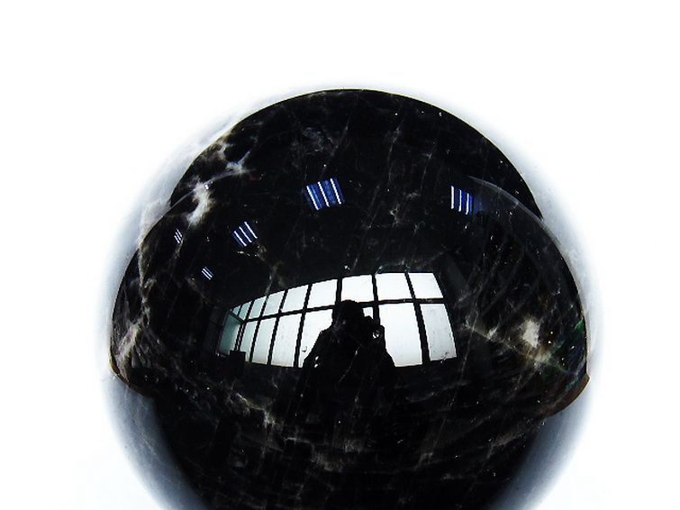 21.5Kg モリオン 純天然 黒水晶 丸玉 250mm 同梱不可 [t572-11155] 2枚目