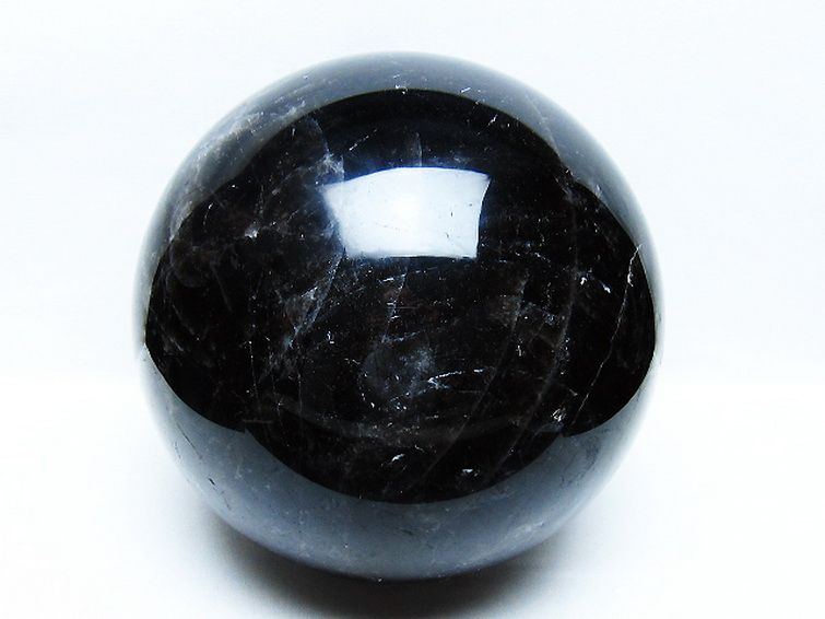 9.1Kg モリオン 純天然 黒水晶 丸玉 190mm [t572-11160] 1枚目