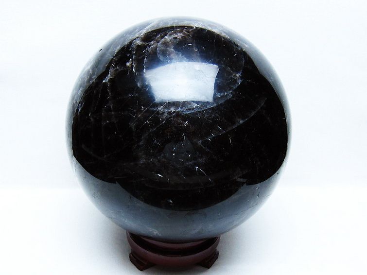 9.1Kg モリオン 純天然 黒水晶 丸玉 190mm [t572-11160] 3枚目