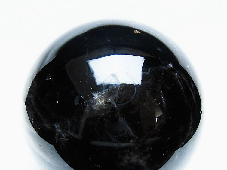 2.4Kg モリオン 純天然 黒水晶 丸玉 123mm [t572-11211] 2枚目