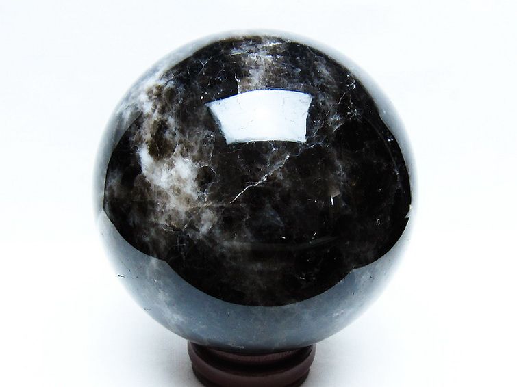 2.8Kg モリオン 純天然 黒水晶 丸玉 130mm [t572-11221] 3枚目