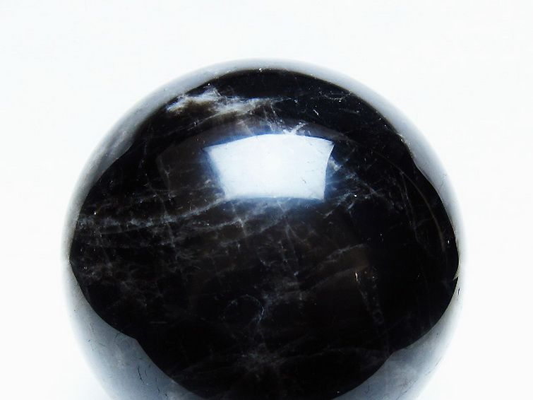 3.1Kg モリオン 純天然 黒水晶 丸玉 135mm [t572-11225] 2枚目