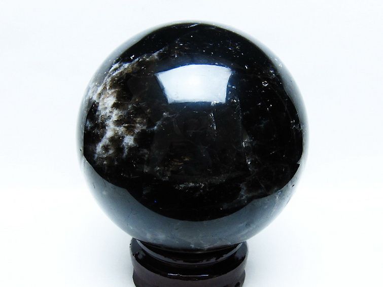 3.5Kg モリオン 純天然 黒水晶 丸玉 140mm [t572-11231] 3枚目