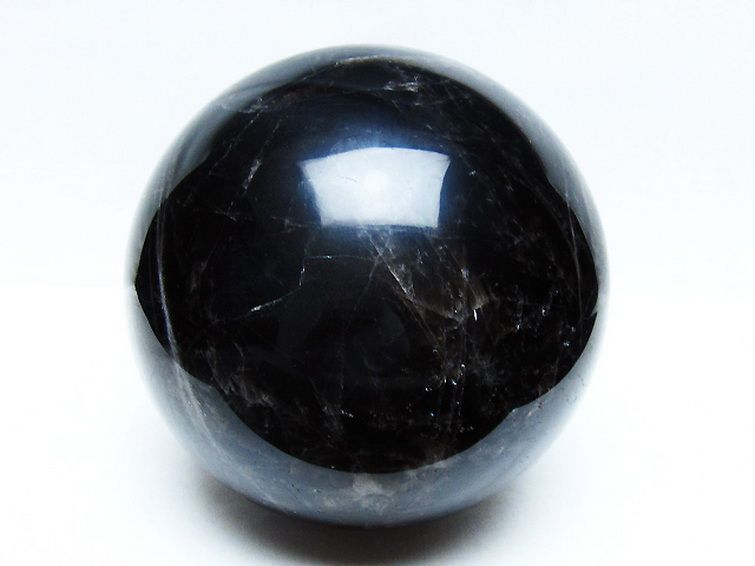 4.2Kg モリオン 純天然 黒水晶 丸玉 150mm [t572-11234] 1枚目